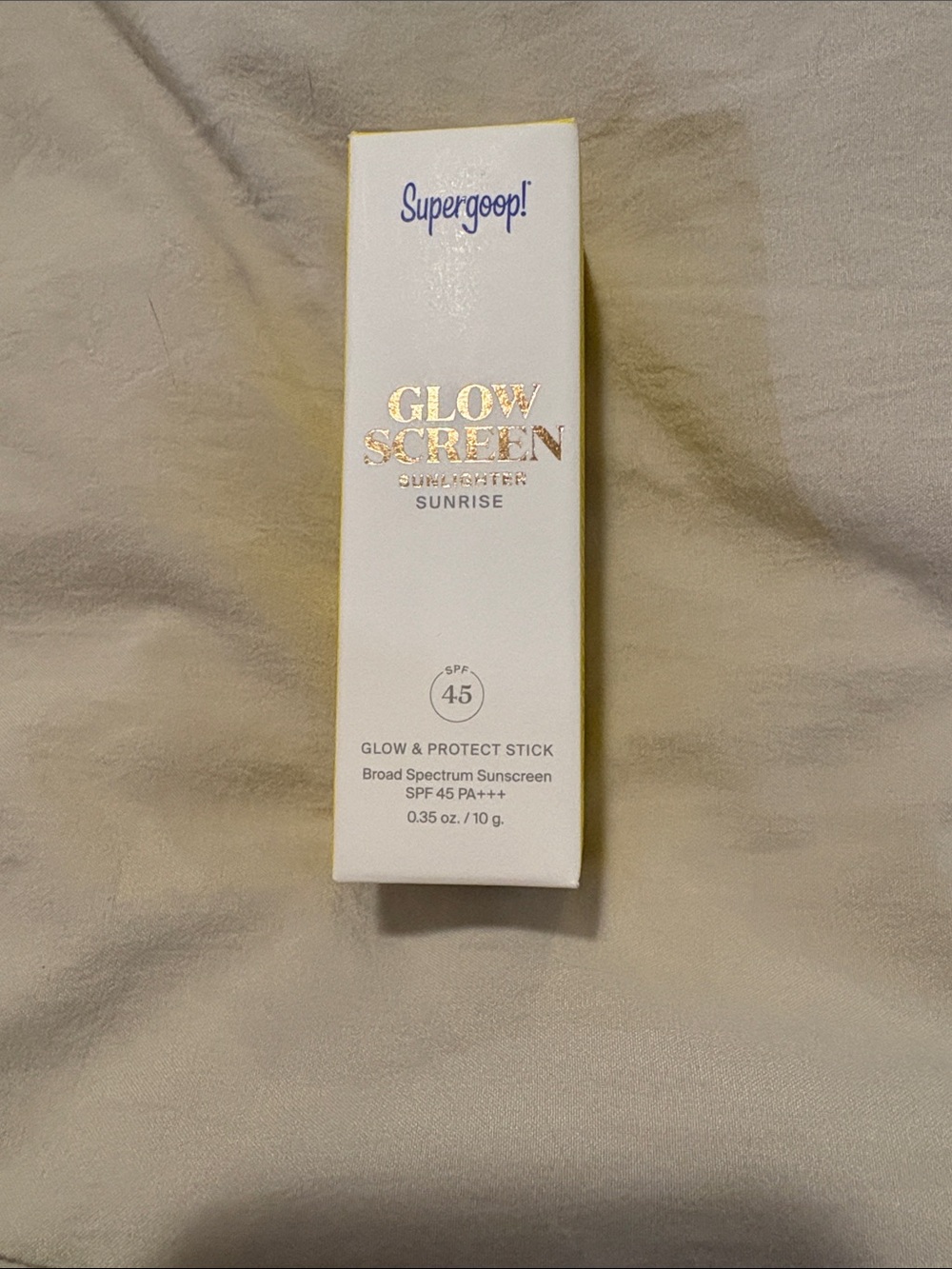 Supergoop! NWT Glow Screen Sunlighter Stick - White with Gold Accents
